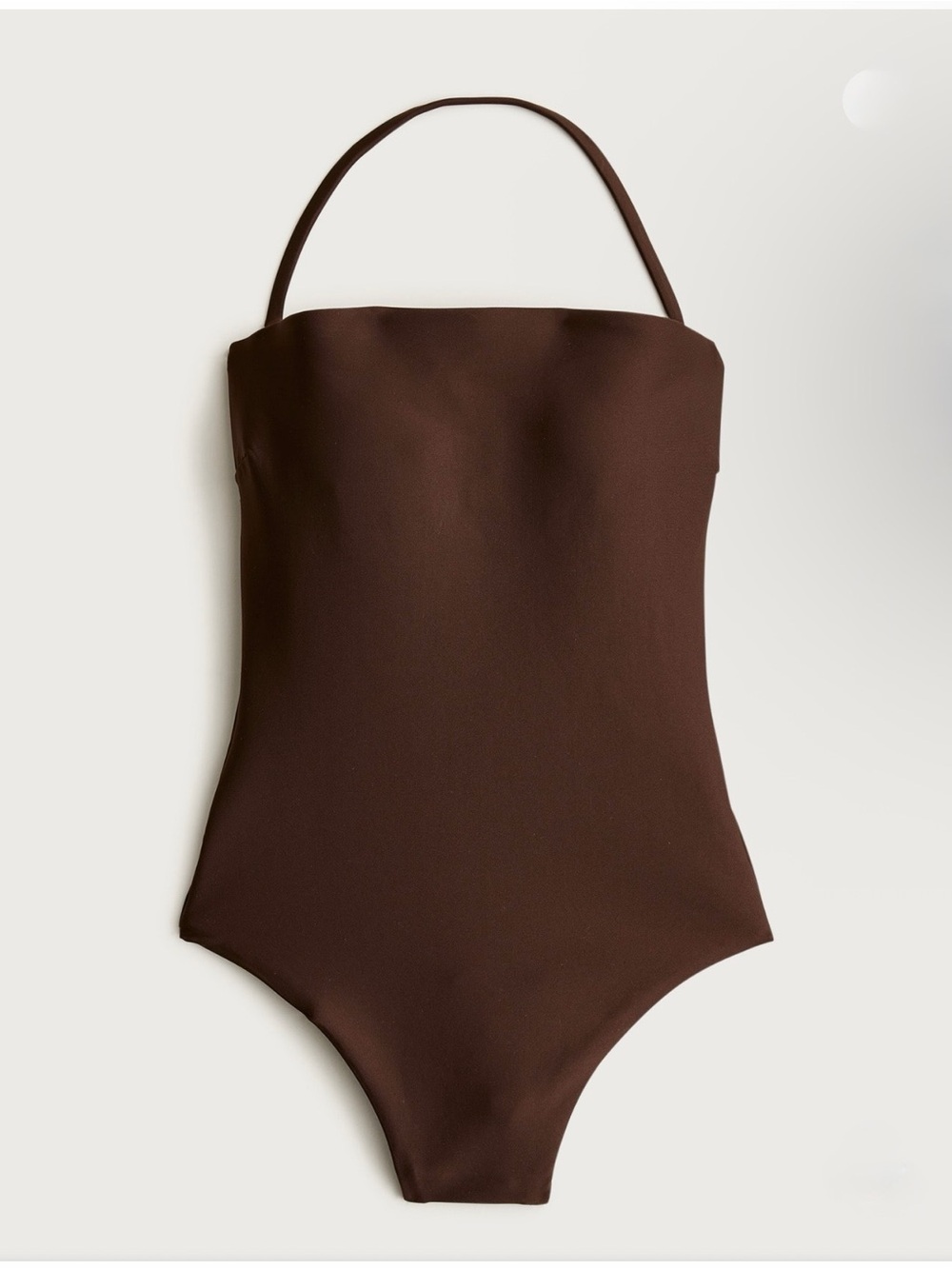 NWT J.Crew Gemma Bandeau One-Piece Classic Sculpt Inky Espresso Brown Sz 4